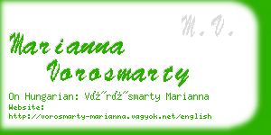 marianna vorosmarty business card